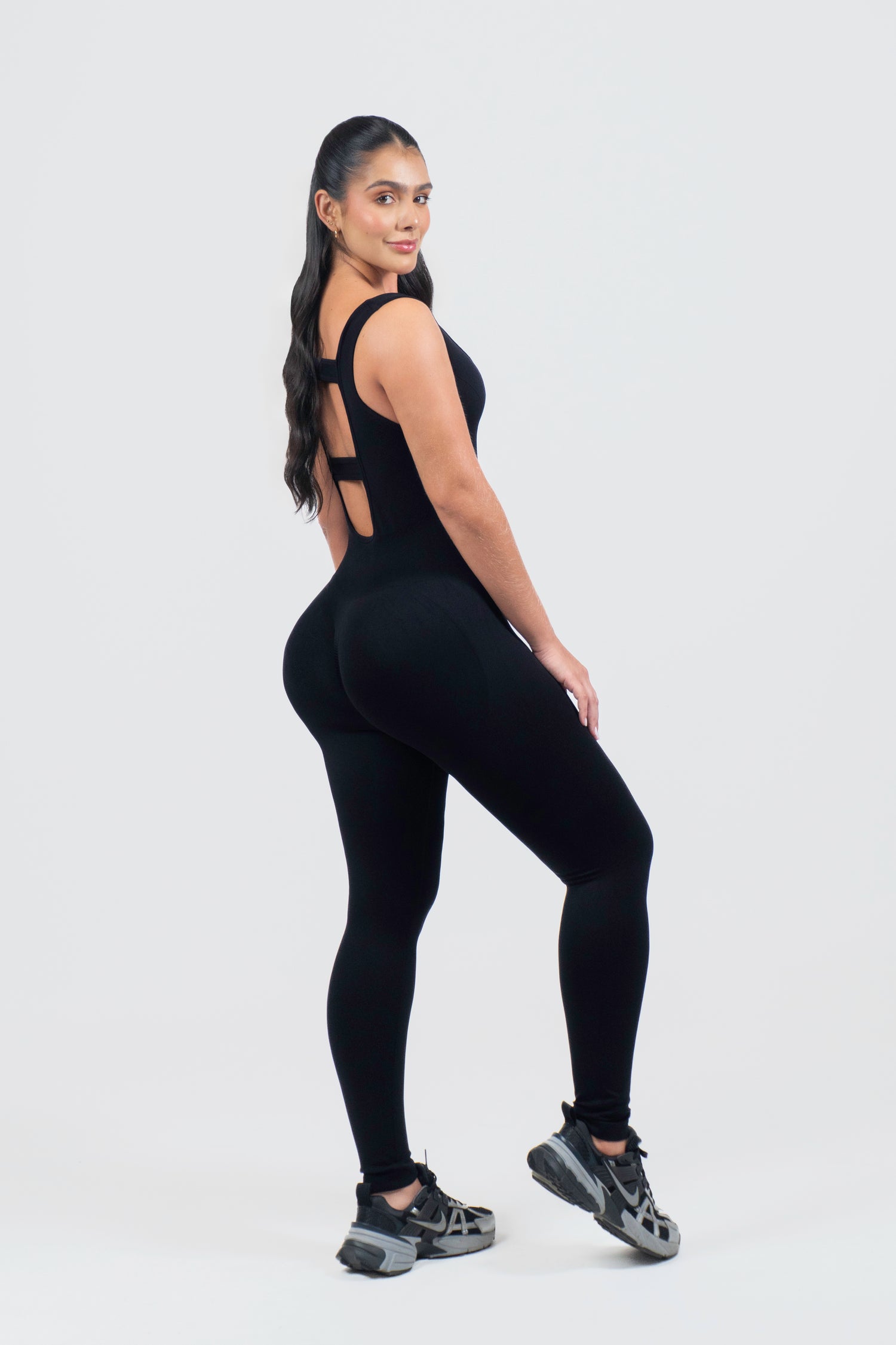 Enterizo Deportivo Amber - Negro