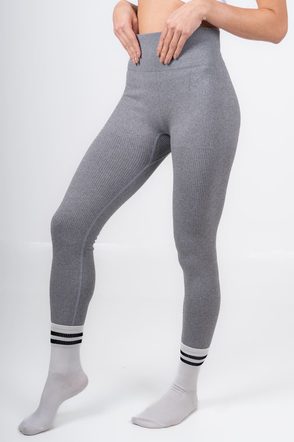 Leggings Stripes Gris